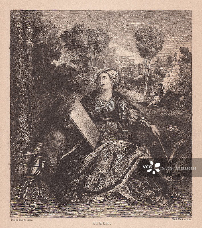 魔法女神喀耳刻（梅丽莎），多索·多西画作图片素材