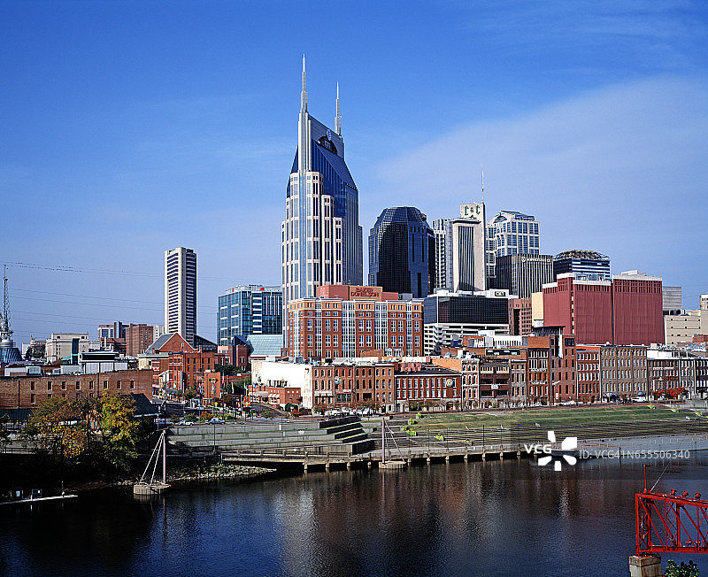 纳什维尔市的天际线景观图片素材