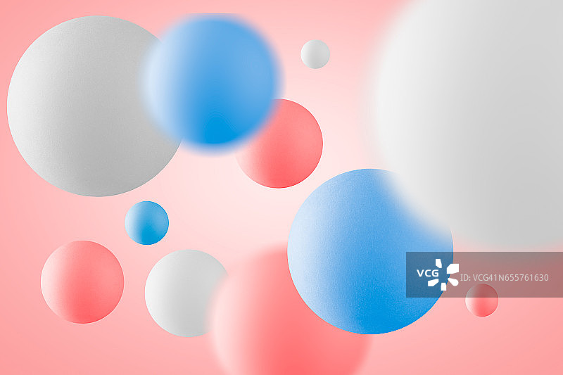 悬浮在空中的彩色球图片素材