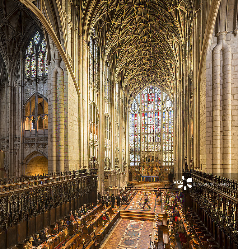 格洛斯特大教堂内的合唱团图片素材