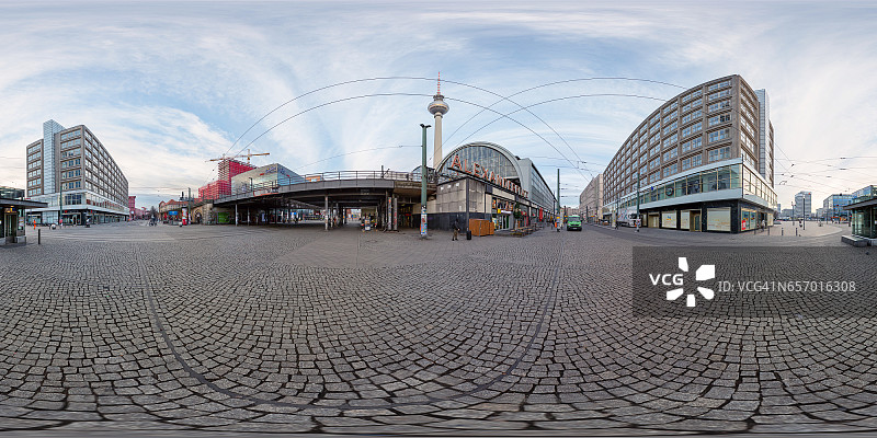 柏林亚历山大广场360度全景图片素材