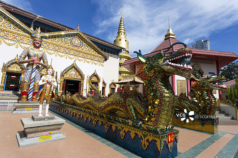 槟城卧佛寺，马来西亚乔治市图片素材