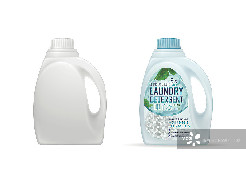 深层清洁设计的洗衣液广告图片素材