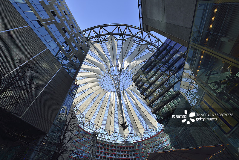 波茨坦广场索尼中心屋顶图片素材