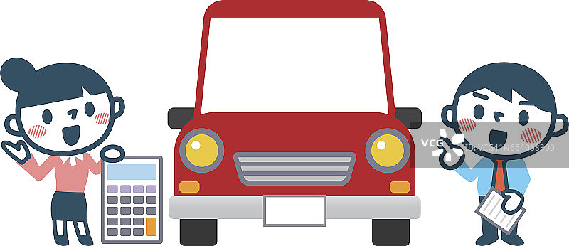 汽车销售插画图片素材