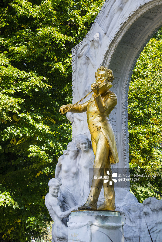 约翰·施特劳斯二世纪念碑（维也纳）图片素材