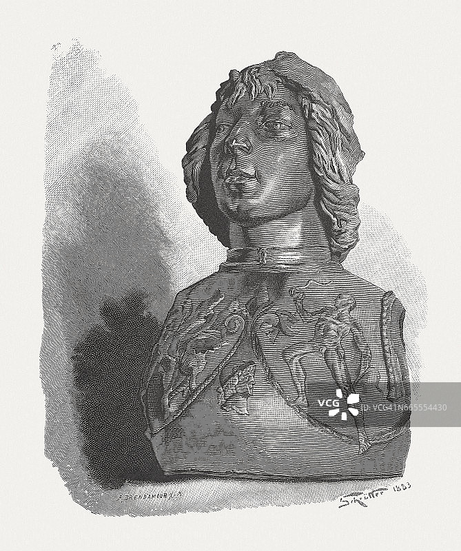 佛罗伦萨安东尼奥·波莱乌洛雕塑男人肖像（1460-80）图片素材