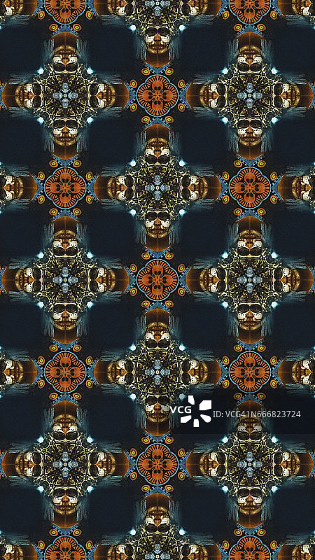 阿兹特克人万花筒图案图片素材