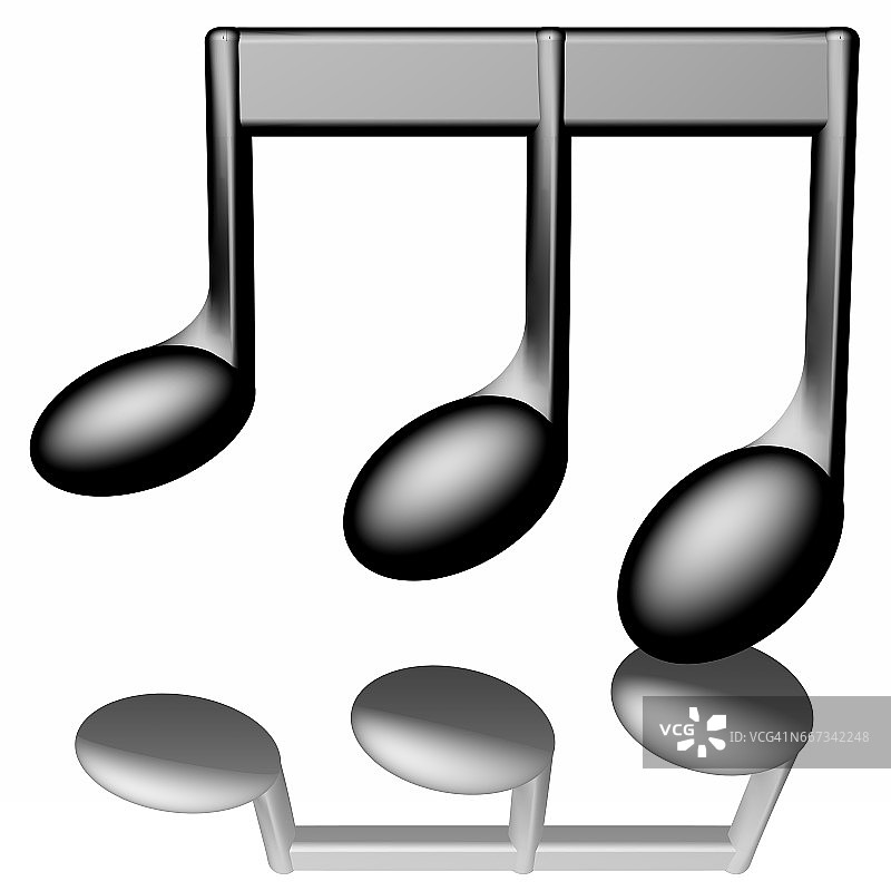 黑色音符006图片素材