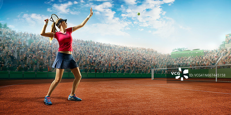 网球：运动中的女性图片素材