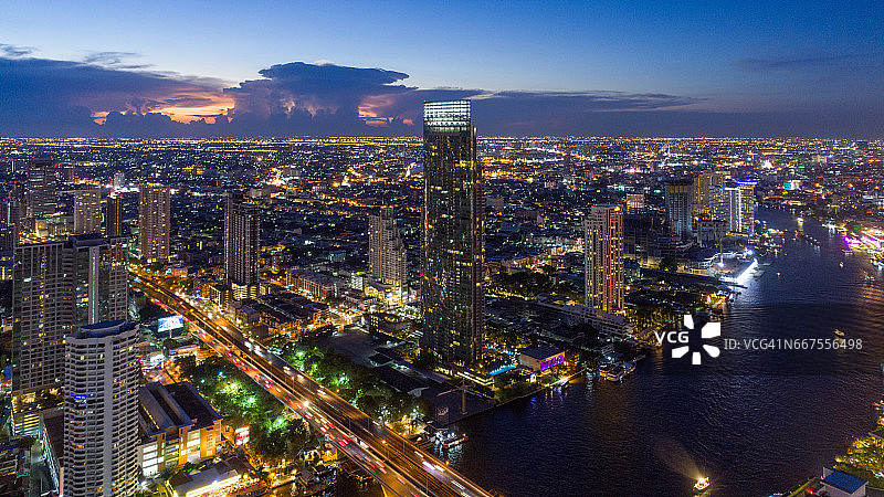 曼谷夜景图片素材