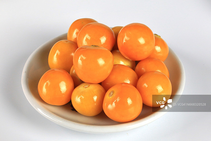 新鲜的秘鲁酸浆（Physalis peruviana）特写图片素材