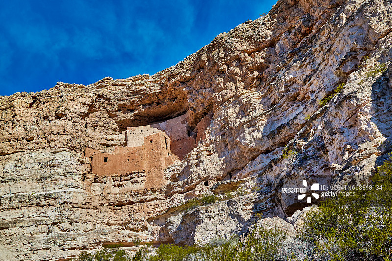 蒙特祖玛城堡国家纪念碑，美国亚利桑那州图片素材