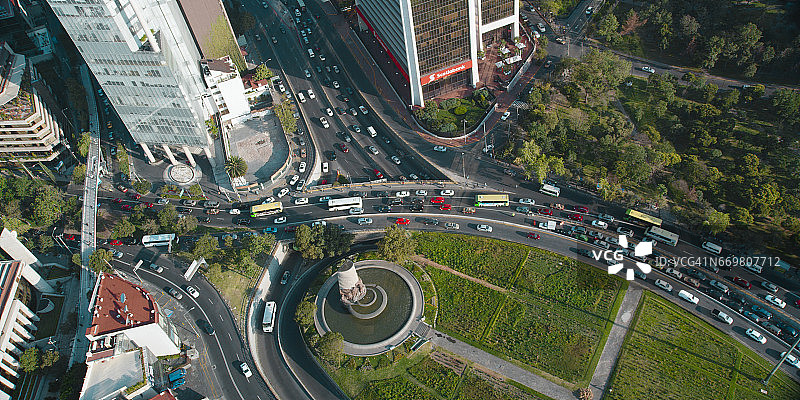 墨西哥城鸟瞰图片素材