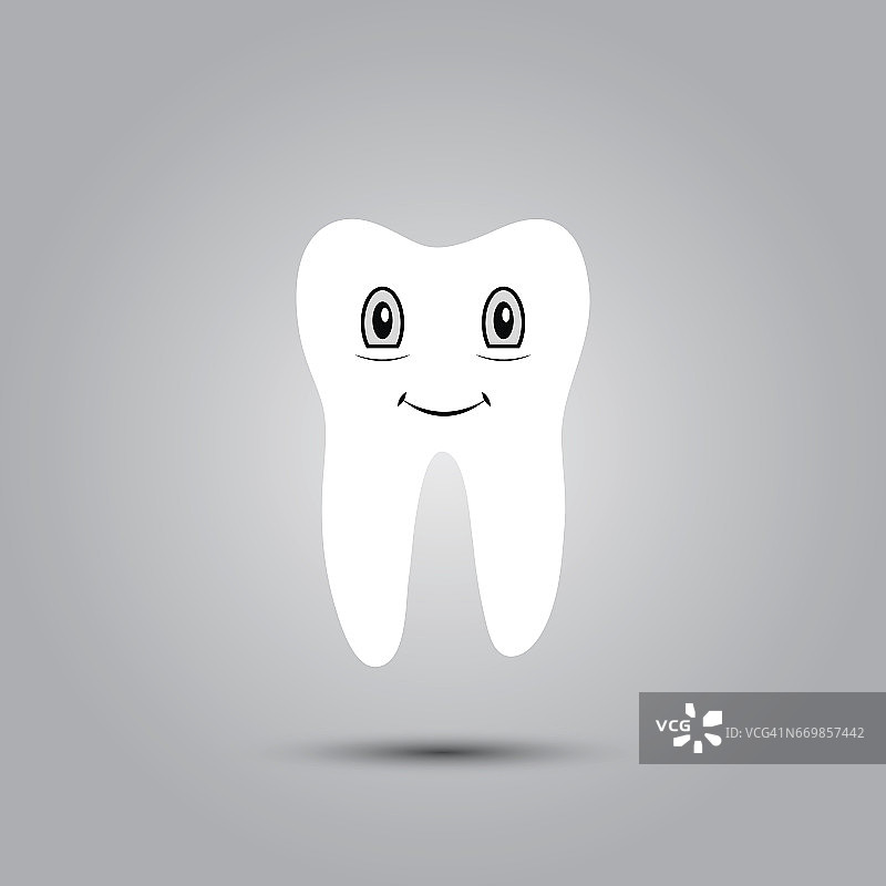 牙齿上的笑脸图片素材