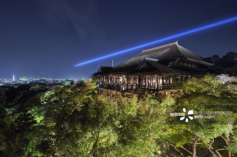 京都清水寺夜景图片素材
