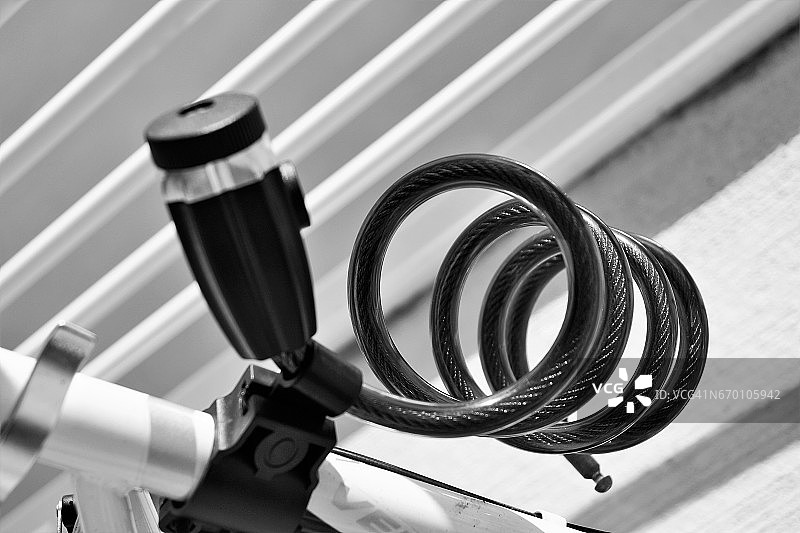 自行车弹簧锁图片素材