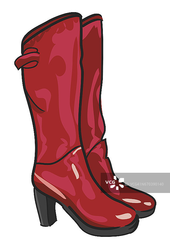 高筒靴卡通形象图片素材
