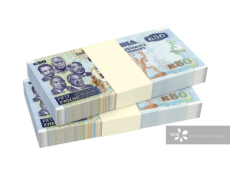 赞比亚夸查纸币图片素材