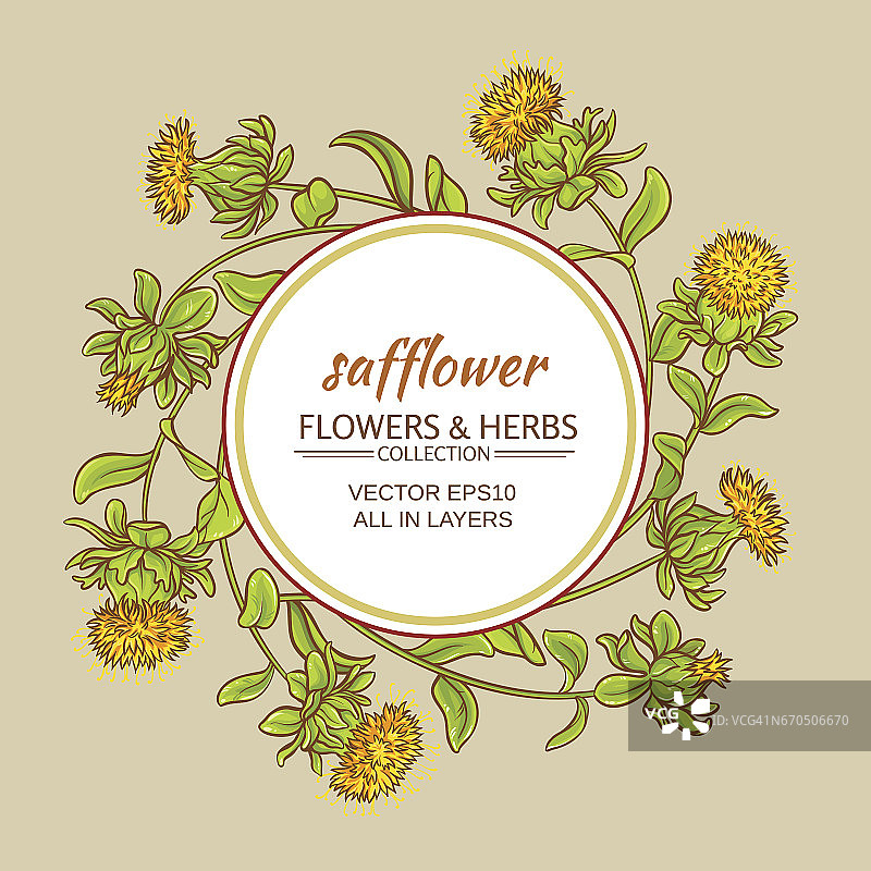 红花矢量框架图片素材