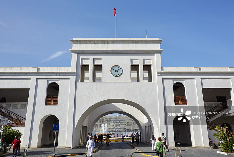 巴林海关广场的巴卜巴林历史建筑外墙图片素材