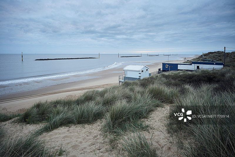 诺福克海岸 RNLI 海上帕林救生员站图片素材