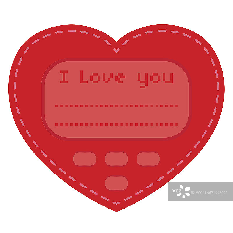 红色爱心节日贺卡，带文字区域矢量图图片素材
