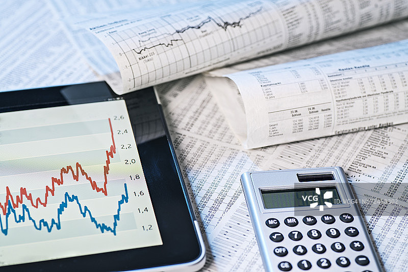 模拟与数字股票价格图片素材