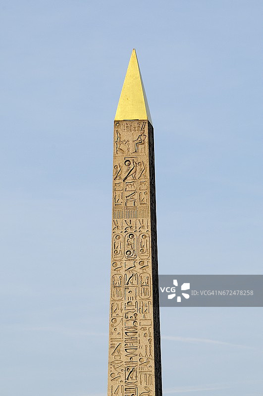 巴黎协和广场的卢克索方尖碑，法国图片素材