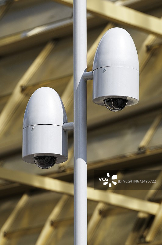 巴黎夏莱区监控摄像头图片素材