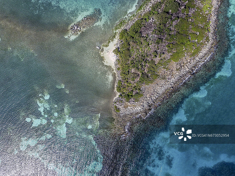 圣马丁海滩的鸟瞰图图片素材