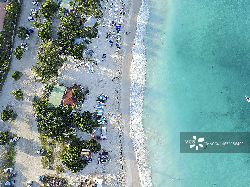 圣马丁海滩的鸟瞰图图片素材