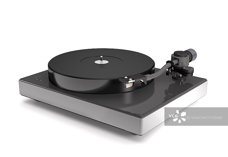 乙烯基唱盘（3D插图）图片素材