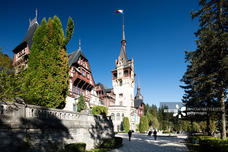 罗马尼亚锡纳亚的佩莱斯城堡图片素材