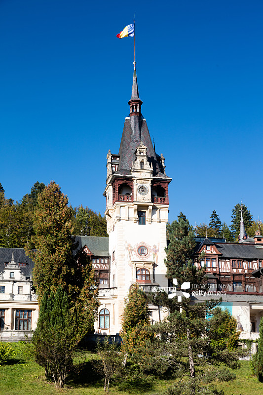 罗马尼亚锡纳亚的佩莱斯城堡图片素材