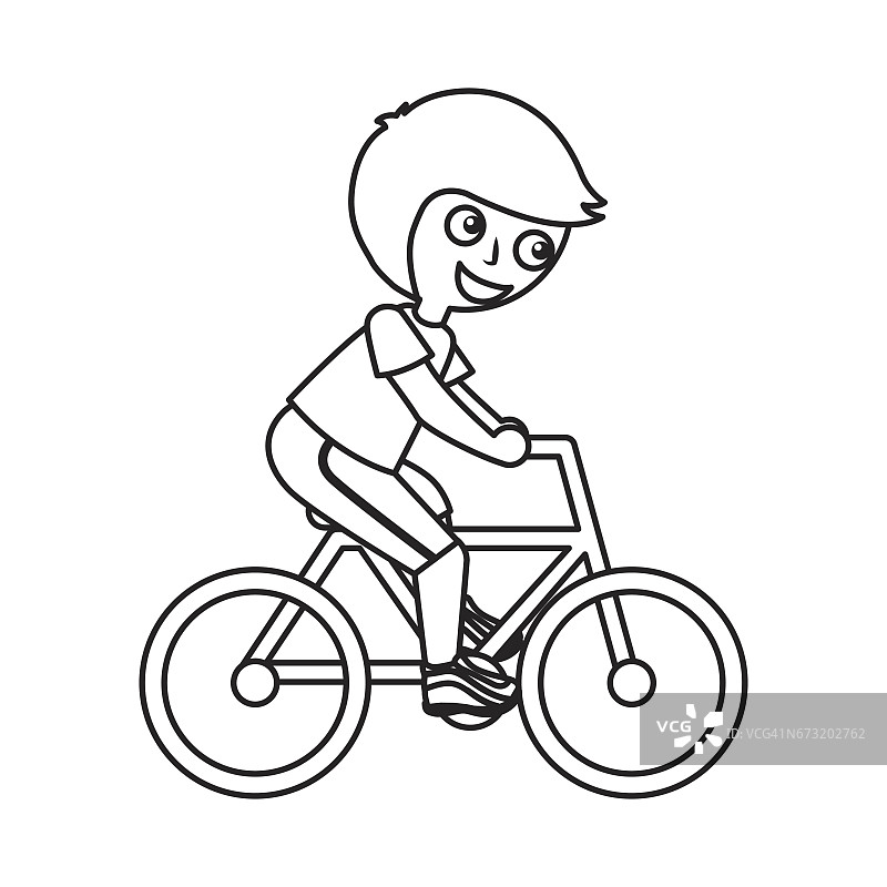 儿童骑自行车图片素材