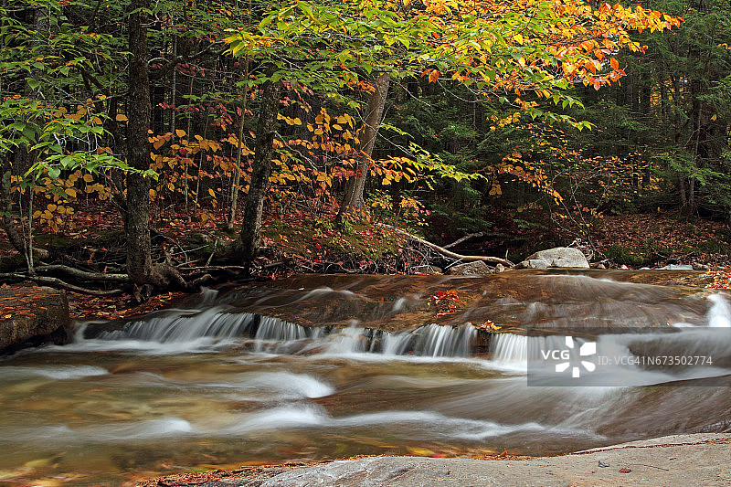 弗兰科尼亚峡谷盆地瀑布图片素材