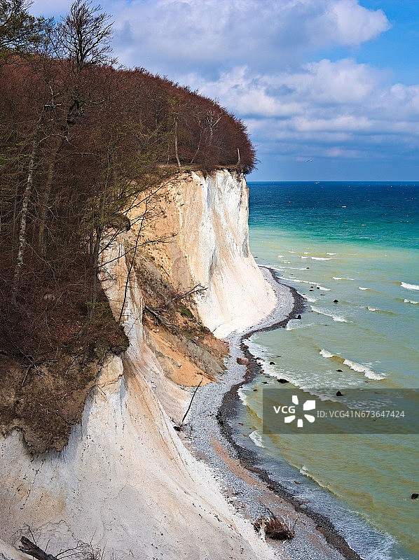 吕根岛亚斯蒙德国家公园的白垩岩图片素材
