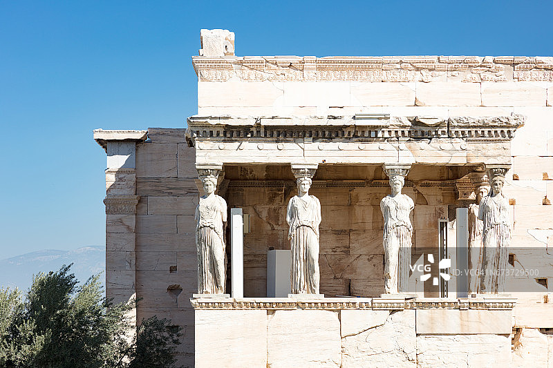 厄瑞克提翁神庙：雅典卫城山上供奉雅典娜和波塞冬的寺庙图片素材