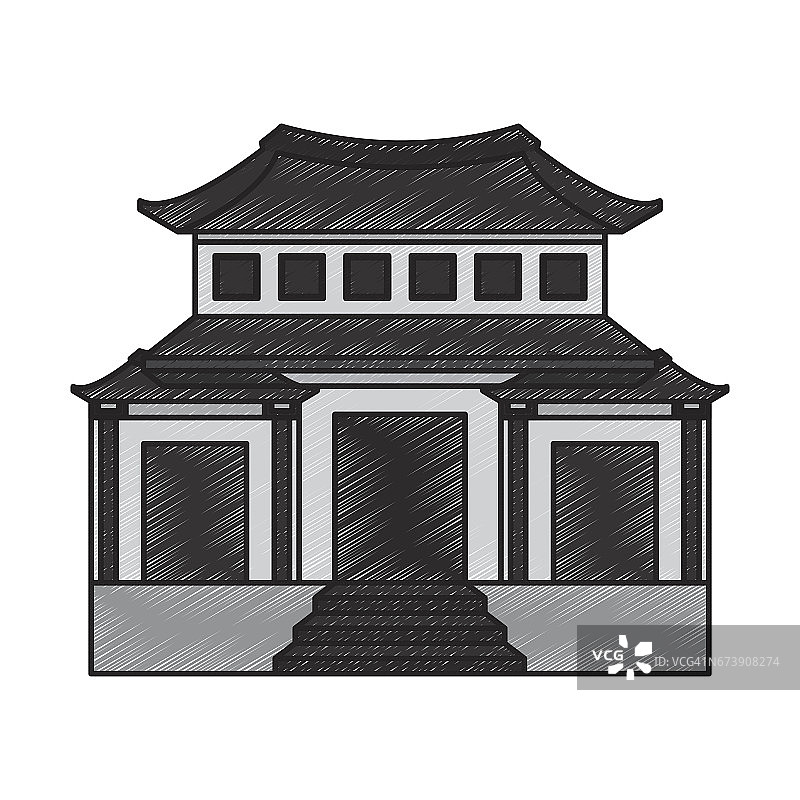 日本文化寺庙建筑图片素材