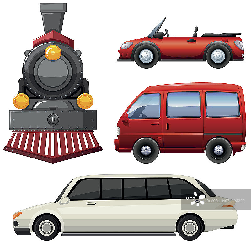 不同类型的车辆图片素材
