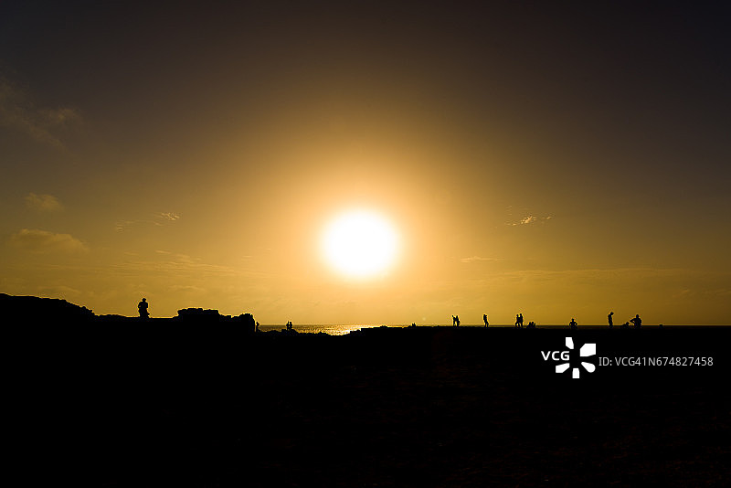 海洋上的日落图片素材