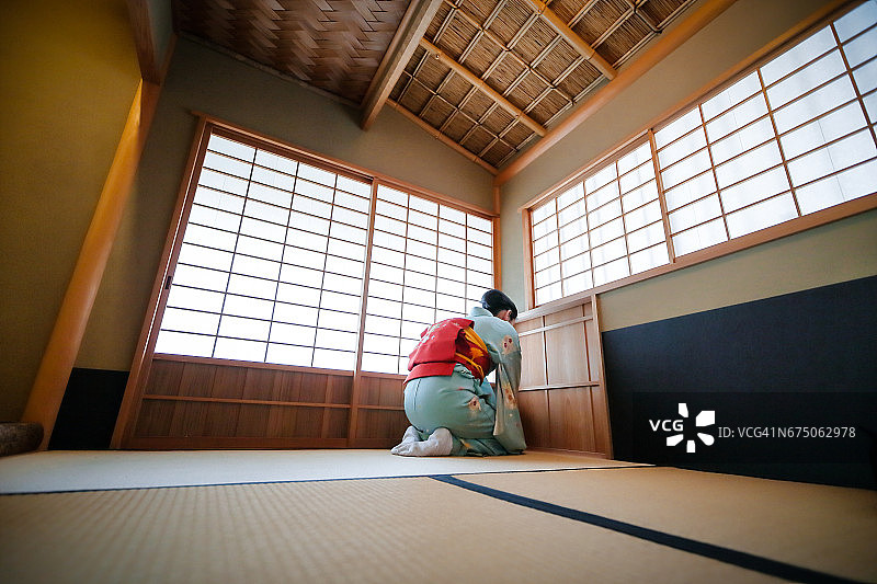 京都日式茶室图片素材