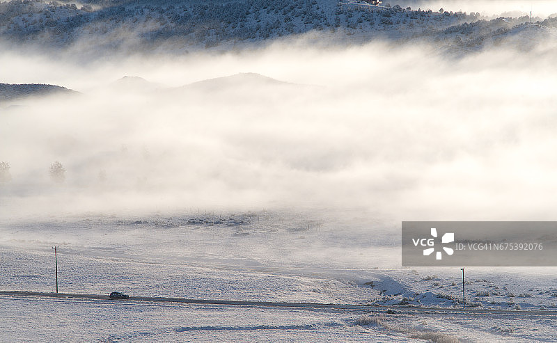 科罗拉多州的湿润冬季图片素材