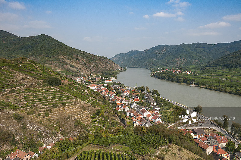 施皮茨镇多瑙河风光图片素材