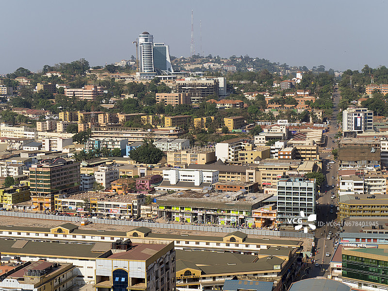 乌干达坎帕拉城市天际线图片素材