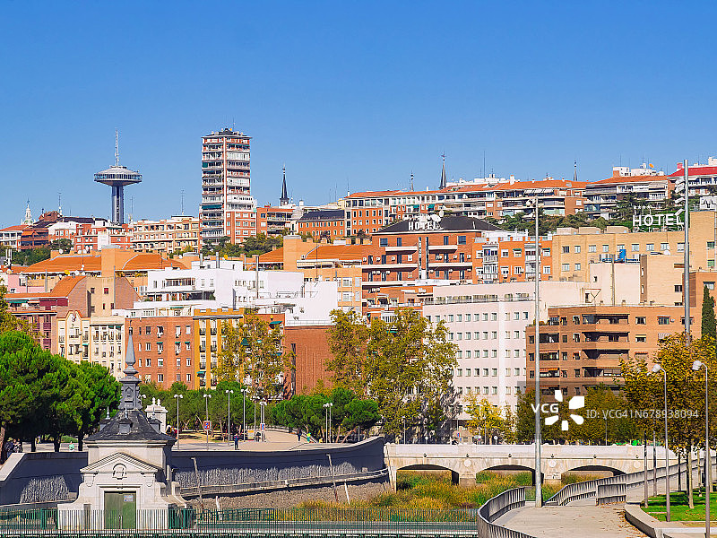 西班牙马德里：马德里河流域图片素材