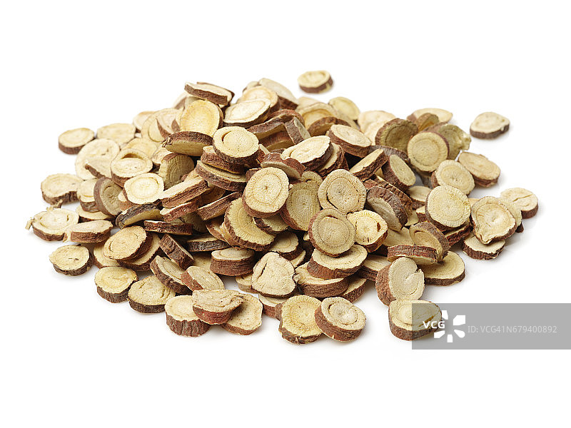 白色背景上的甘草图片素材