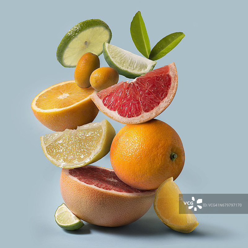 什锦柑橘类水果静物图片素材