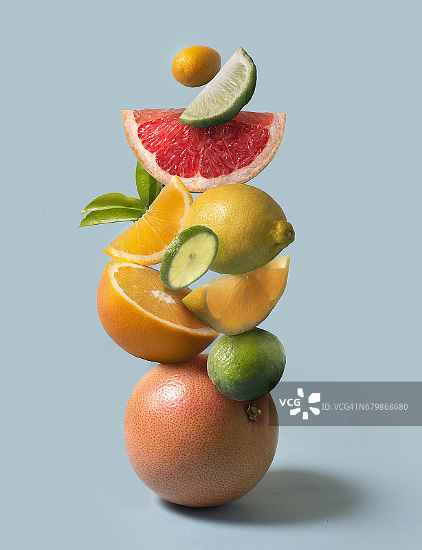 什锦柑橘类水果静物图片素材